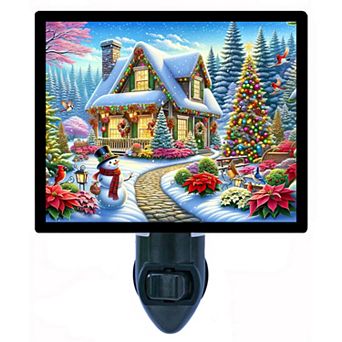 Wonderland Cottage, Christmas Decorative Photo Night Light.