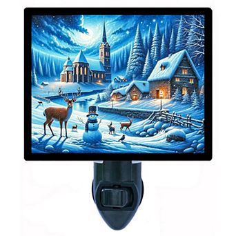 December Twilight, Decorative Photo Night Light.