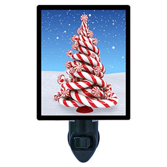 Candy Cane Tree, Christmas Decorative Photo Night Light.