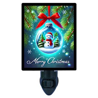 Merry Christmas Globe, Snowglobe Decorative Photo Night Light.