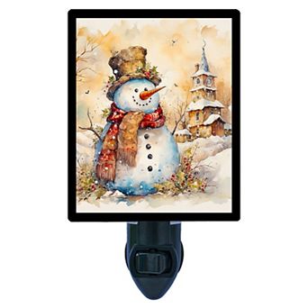 Frosty Friend, Snowman, Decorative Photo Night Light.