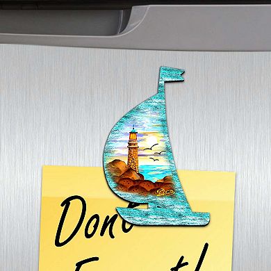 Nautical Decorative Wooden Magnets Set of 6 by G. Debrekht