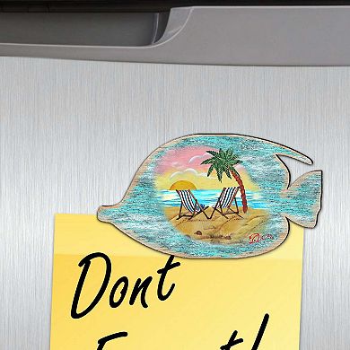 Nautical Decorative Wooden Magnets Set of 6 by G. Debrekht