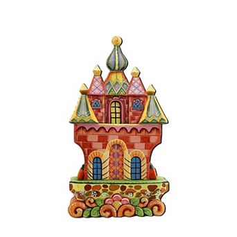 24-Inch Fairy Castle Handcrafted Wooden Holiday Door Decor by G. DeBrekht - Christmas Decor