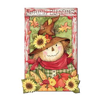 Scarecrow Halloween 24-Inch Handcrafted Wooden Door Decor by Susan Winget Decor