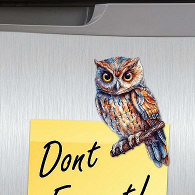 Night Owls Decorative Wooden Magnets Set of 6 by G. Debrekht