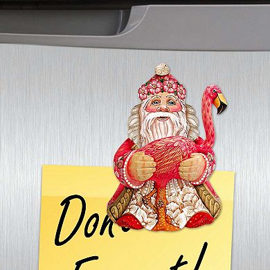 Santa Decorative Wooden Magnets Set of 6 by G. Debrekht
