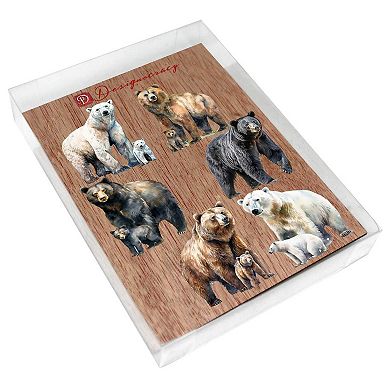 Bear Adventures Decorative Wooden Magnets Set of 6 by G. Debrekht
