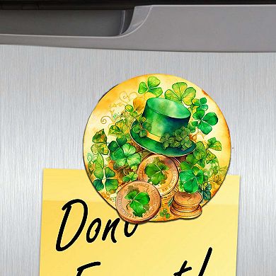 St. Patrick's Day Decorative Wooden Magnets Set of 6 by G. Debrekht