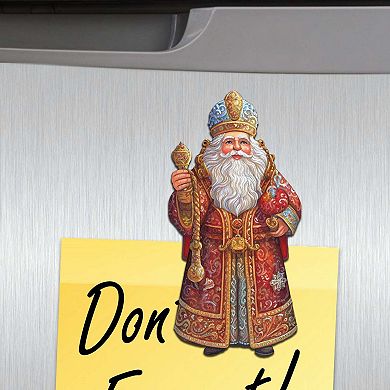 Santa Decorative Wooden Magnets Set of 6 by G. Debrekht