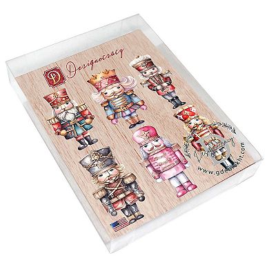 Nutcrackers Decorative Wooden Magnets Set of 6 by G. Debrekht
