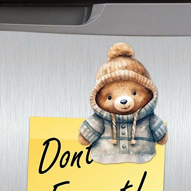 Teddy Bear Decorative Wooden Magnets Set of 6 by G. Debrekht