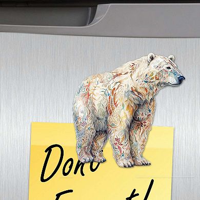 Bear Parade Decorative Wooden Magnets Set of 6 by G. Debrekht