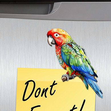 Parrots Decorative Wooden Magnets Set of 6 by G. Debrekht