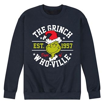 Men's Dr. Seuss The Grinch Dept. Of Whoville Fleece Sweatshirt