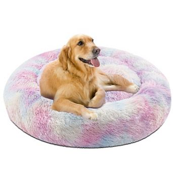 Friends Forever Donut Faux Fur Self Warming Indoor Round Donut Cuddler