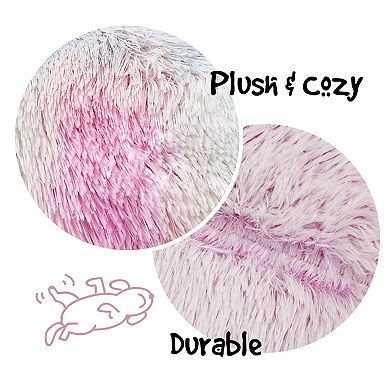 Friends Forever Donut Faux Fur Self Warming Indoor Round Donut Cuddler