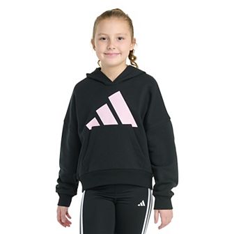 Girls adidas Long Sleeve Essential Big Logo Graphic Pullover Hoodie