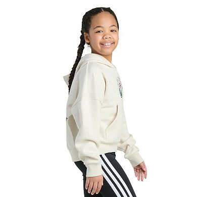 Girls 7-16 adidas Heather Multi Graphic Long Sleeve Pullover Hoodie