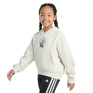 Girls 7-16 adidas Heather Multi Graphic Long Sleeve Pullover Hoodie