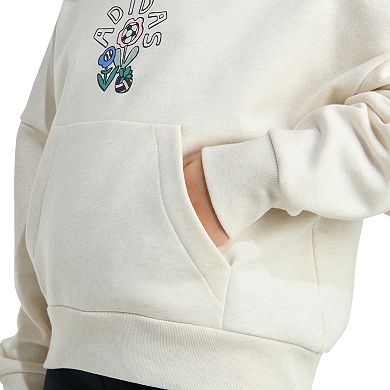 Girls 7-16 adidas Heather Multi Graphic Long Sleeve Pullover Hoodie