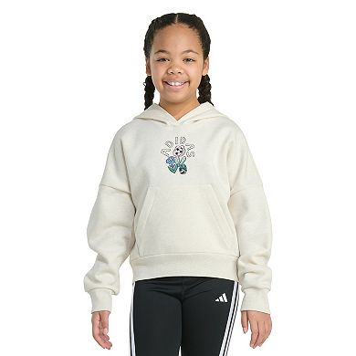 Girls 7-16 adidas Heather Multi Graphic Long Sleeve Pullover Hoodie