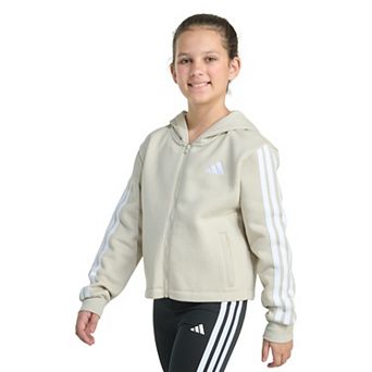 Girls adidas Long Sleeve Full-Zip Fleece Jacket