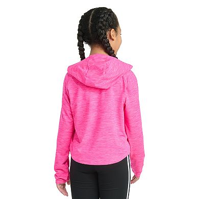 Girls adidas Long Sleeve Hooded Mélange Top