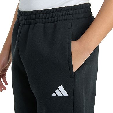 Girls 7-16 adidas Elastic Waistband Minimal Logo Loose Fleece Joggers