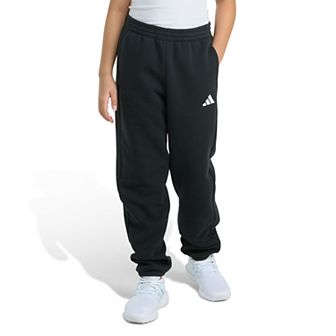 Girls 7-16 adidas Elastic Waistband Minimal Logo Loose Fleece Joggers