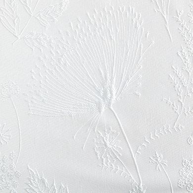 Laura Ashley Cynthia White Raised Woven Tablecloth