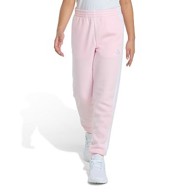 Girls 7-16 adidas Elastic Waistband 3-Stripes Fleece Joggers