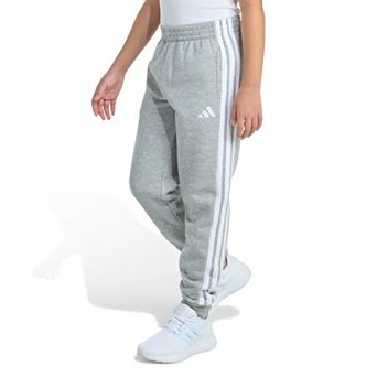 Girls 7-16 adidas Elastic Waistband 3-Stripes Fleece Jogger Pants