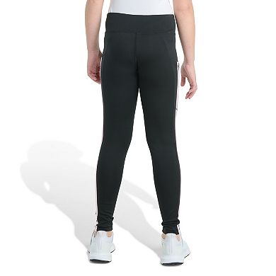 Girls 7-16 adidas Flat Waistband Cell Phone Pocket 3-Stripe Leggings