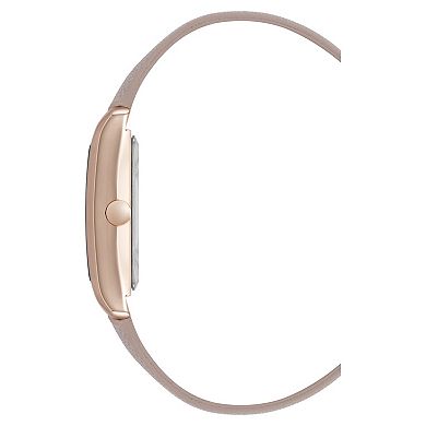 Nine West Women's Rose Gold Tone Strap Square Case Watch