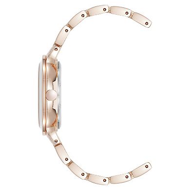 Nine West Women's Rose Gold & Cream Bracelet Watch
