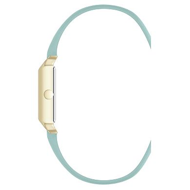 Nine West Women's Gold Tone Square Case Watch with Mint Strap