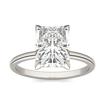 Charles & Colvard 14k White Gold 2 ¾ Carat T.W. Lab-Created Moissanite Radiant Solitaire Ring