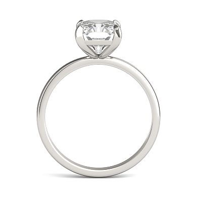 Charles & Colvard 14k White Gold 2 ¾ Carat T.W. Lab-Created Moissanite Radiant Solitaire Ring