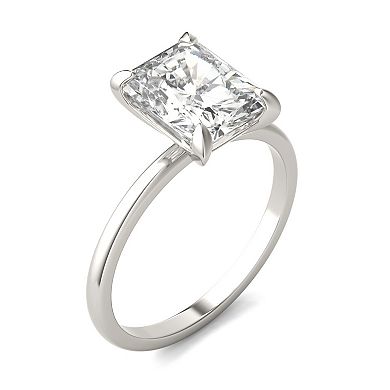 Charles & Colvard 14k White Gold 2 ¾ Carat T.W. Lab-Created Moissanite Radiant Solitaire Ring