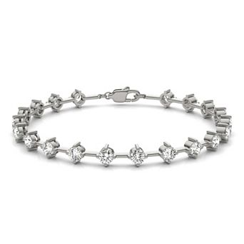 Charles & Colvard Sterling Silver 2 ⅕ Carat T.W. Lab-Created Moissanite Line Bracelet
