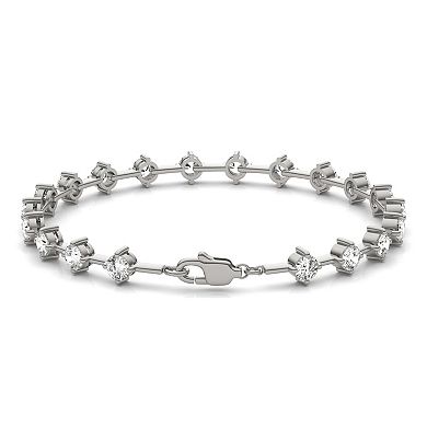 Charles & Colvard Sterling Silver 2 ⅕ Carat T.W. Lab-Created Moissanite Line Bracelet