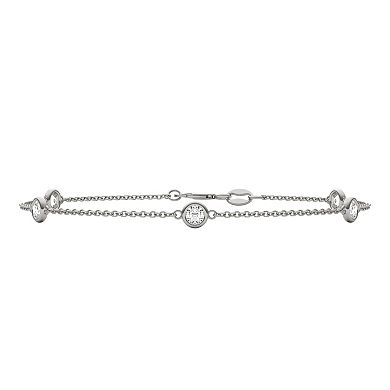 Charles & Colvard Sterling Silver ½ Carat T.W. Lab-Created Moissanite Station Bracelet
