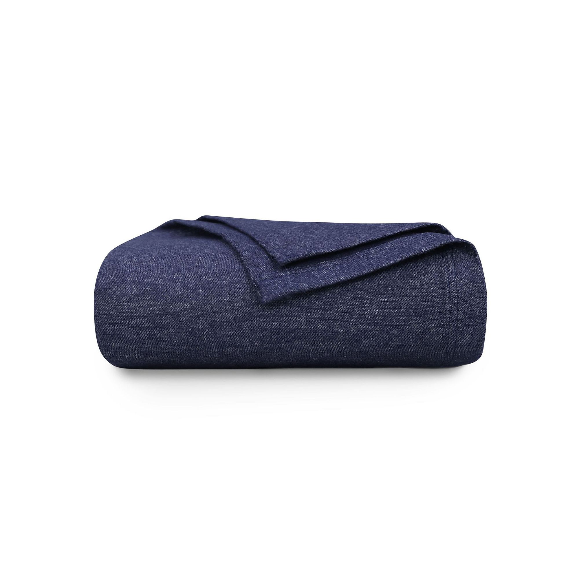 Tribeca Living German Cotton Oversized Blanket, Grey Blue