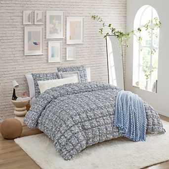 Bearpaw Puff Floral Comforter Set with Shams