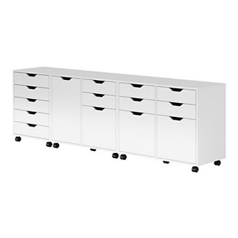 Winsome Wood Halifax 3 pc Storage Cabinet Set with File Drawer