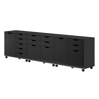 Winsome Wood Halifax 3 pc Modern Cabinet Set with File Drawer