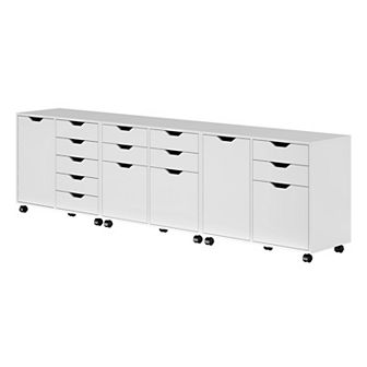 Winsome Wood Halifax 3 pc Modern Cabinet Set with File Drawer