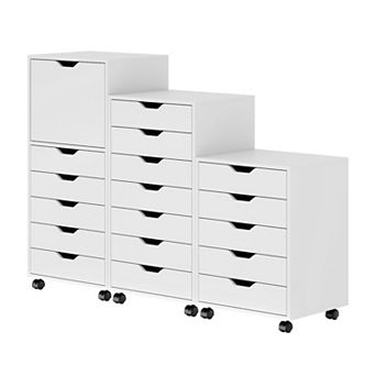 Winsome Wood Halifax Multi-Drawer Storage Cabinet 3 pc Set