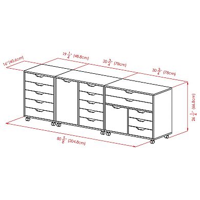 Winsome Halifax Storage Cabinet 3-piece Set